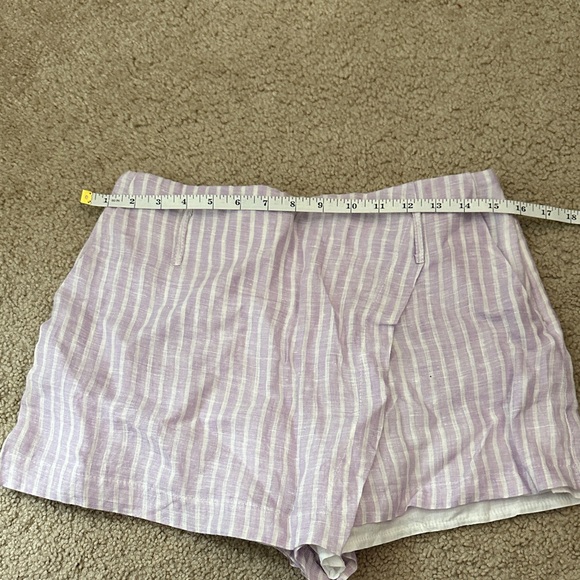 NWOT- Pastel Purple Striped High Waist Women's Shorts - Picture 4 of 8